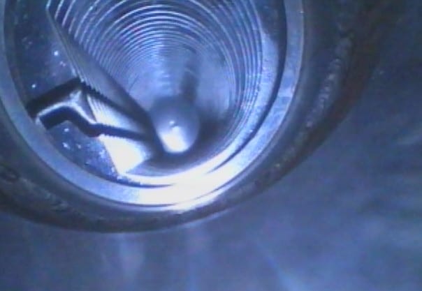 inside pipe